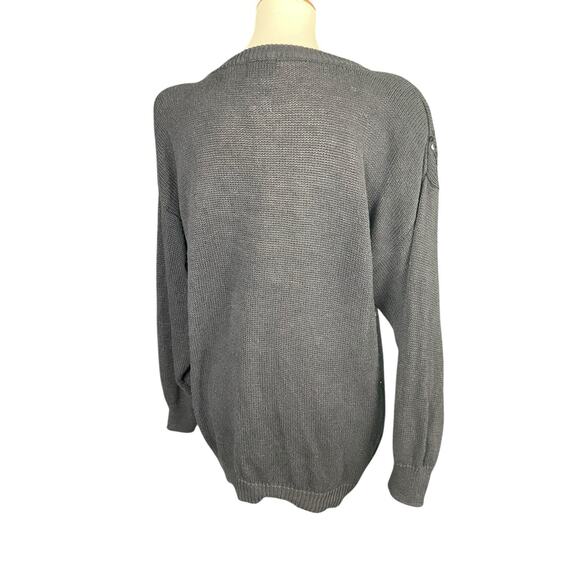 Vintage Leslie Fay Knit Sequins Sweater Holiday Sz M Tunic Christmas Sweater - Picture 8 of 10